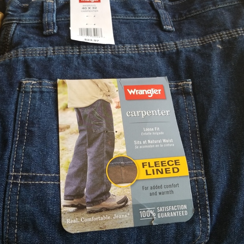 Fleece lined jeans